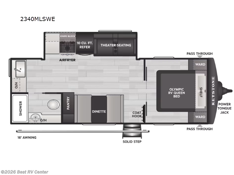 2027 Keystone Springdale 2340MLSWE - New Travel Trailer For Sale by Best RV Center in Turlock, California features Slideout