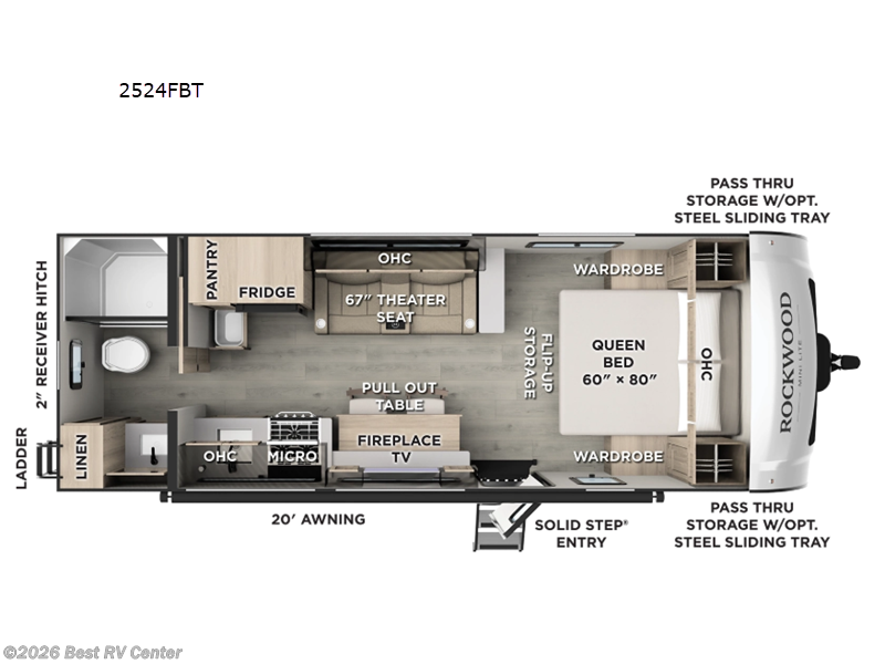 2027 Forest River Rockwood Mini Lite 2524FBT - New Travel Trailer For Sale by Best RV Center in Turlock, California