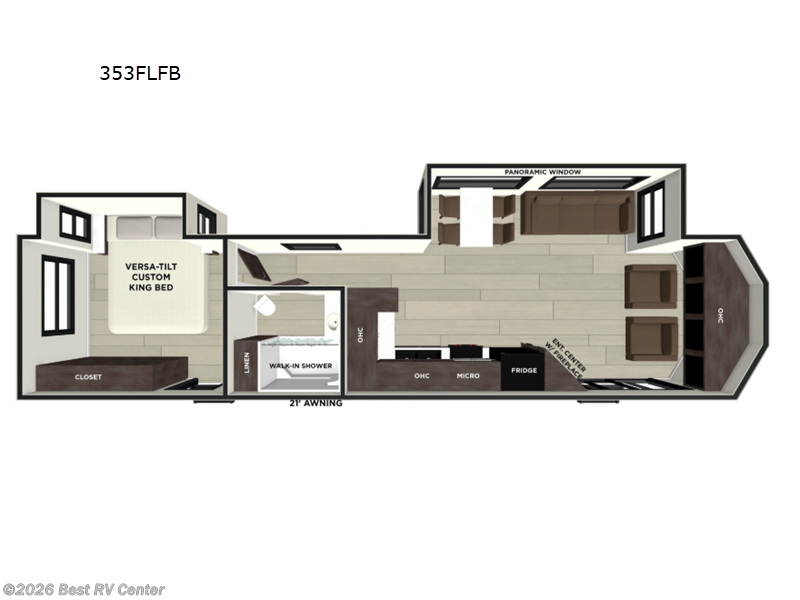 2027 Forest River Wildwood Lodge 353FLFB - New Destination Trailer For Sale by Best RV Center in Turlock, California features Slideout