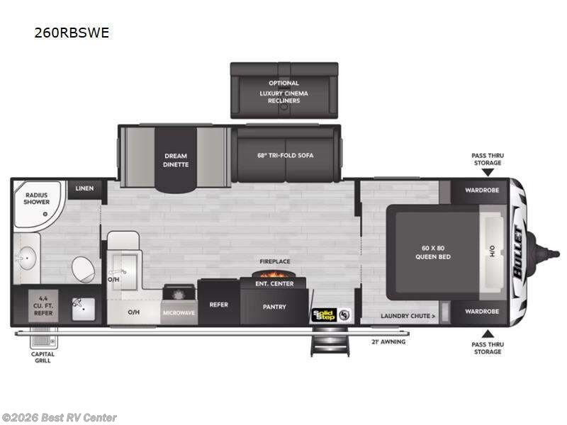 2023 Keystone Bullet 260RBSWE - Used Travel Trailer For Sale by Best RV Center in Turlock, California features Slideout