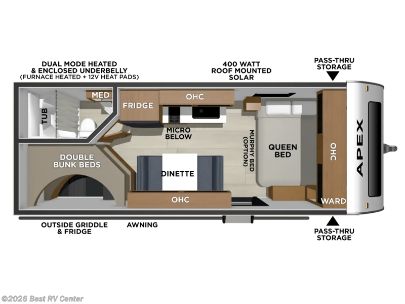 2027 Coachmen Apex Nano 186BH - New Travel Trailer For Sale by Best RV Center in Turlock, California