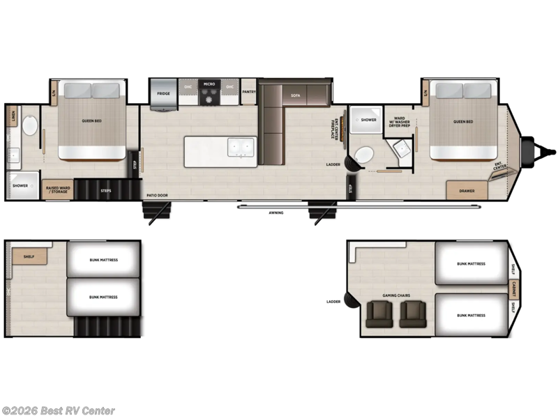 2027 Forest River Wildwood Lodge 40ZZZ - New Destination Trailer For Sale by Best RV Center in Turlock, California features Slideout