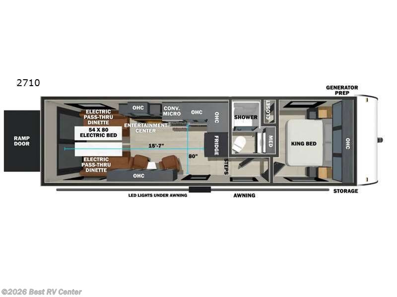 2027 Forest River Sandstorm 2710 - New Toy Hauler For Sale by Best RV Center in Turlock, California