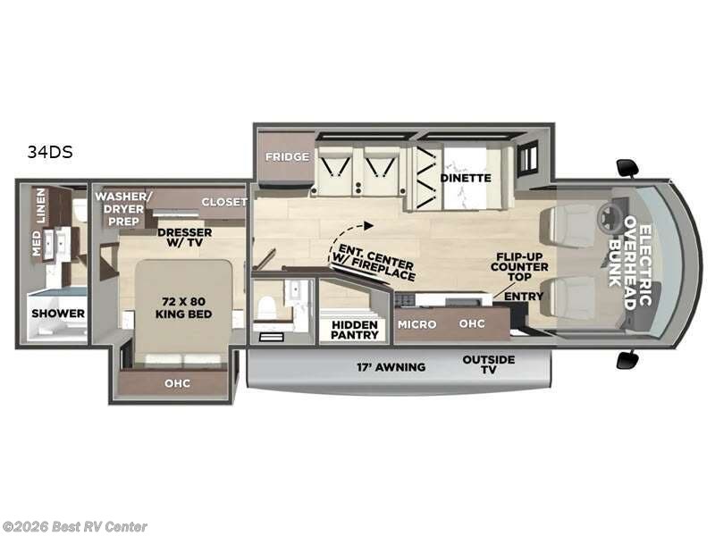 2027 Forest River FR3 34DS - New Class A For Sale by Best RV Center in Turlock, California features Slideout
