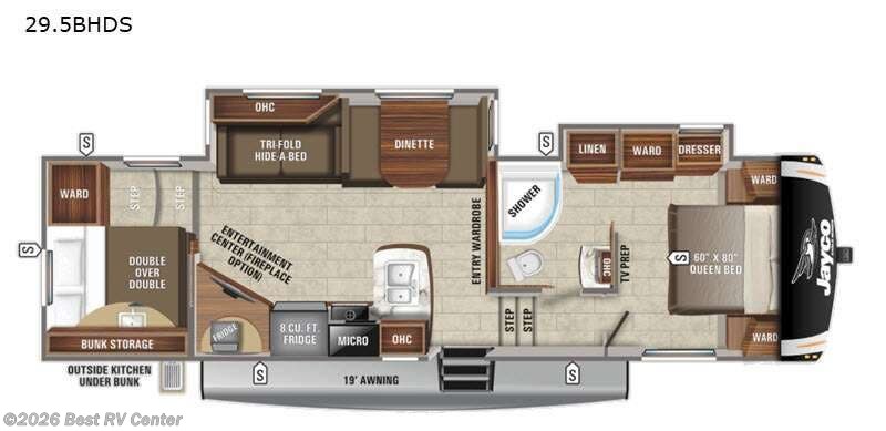 2021 Jayco Eagle HT 29.5BHDS - Used Fifth Wheel For Sale by Best RV Center in Turlock, California features Slideout