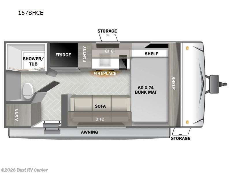2024 Forest River EVO Select 157FBFS - Used Travel Trailer For Sale by Best RV Center in Turlock, California