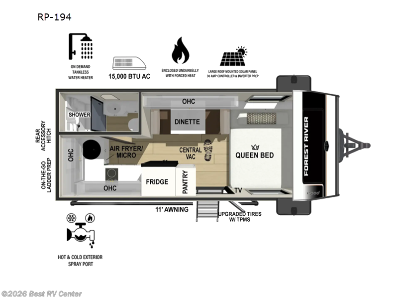 2027 Forest River R Pod RP-194 - New Travel Trailer For Sale by Best RV Center in Turlock, California