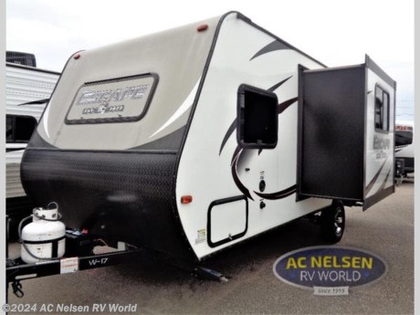 &lt;p&gt;&lt;strong&gt;KZ Escape E181RB travel trailer highlights:&lt;/strong&gt;&lt;/p&gt; &lt;ul&gt; &lt;li&gt;Queen Bed&lt;/li&gt; &lt;li&gt;Pass-Through Storage&lt;/li&gt; &lt;li&gt;LED Lighting&lt;/li&gt; &lt;li&gt;24&quot; LED TV w/Bracket&#160;&lt;/li&gt; &lt;/ul&gt; &lt;p&gt;&#160;&lt;/p&gt; &lt;p&gt;This KZ Escape E181RB travel trailer is perfect for a couple going on an adventure. There is a comfortable &lt;strong&gt;queen bed&lt;/strong&gt; with nightstands on either side.&#160;&lt;strong&gt;LED lighting&lt;/strong&gt; provides a clear view of the features in this travel trailer. The&#160;&lt;strong&gt;24&quot; LED TV&lt;/strong&gt; with bracket is available for your entertainment.&#160;There are plenty of overhead cabinets throughout the travel trailer as well an exterior &lt;strong&gt;pass through storage&lt;/strong&gt; compartment for your outdoor gear.&lt;/p&gt; &lt;p&gt;&#160;&lt;/p&gt; &lt;p&gt;KZ Escape&#160;lightweight&#160;travel trailer, expandable, or toy hauler models&#160;combine comfort and functionality into one. It shows this by offering cable hookup, uses LED lighting, and is equipped with a power awning.&#160;KZ is the only brand that uses the&#160;Aqualon Edge tents&#160;with a&#160;7-year warranty and&#160;Alum-a-Tough roofing with a guaranteed&#160;12-year warranty.&#160;These warranties prove they are built to last. The&#160;Off-Road package&#160;is a feature that shows this brand is also equipped to satisfy your desires off the beaten path.&#160;So, come choose your new Escape and show it off to your friends and family!&lt;/p&gt; &lt;p&gt;&#160;&lt;/p&gt; &lt;p&gt;&#160;&lt;/p&gt;&lt;ul&gt;&lt;li&gt;Front Bedroom&lt;/li&gt;&lt;li&gt;Rear Bath&lt;/li&gt;&lt;/ul&gt;