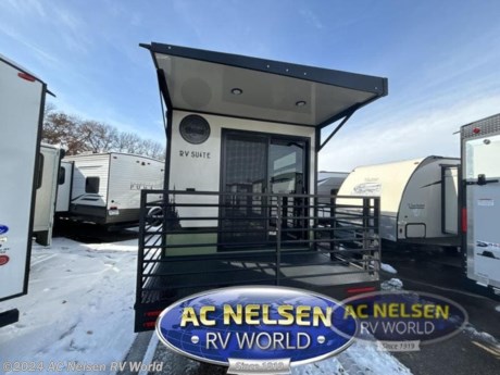 &lt;p&gt;&lt;strong&gt;Forest River No Boundaries RV Suite travel trailer RVS1 highlights:&lt;/strong&gt;&lt;/p&gt; &lt;ul&gt; &lt;li&gt;Rear Door with Sun Deck&lt;/li&gt; &lt;li&gt;Luxury Lounge&lt;/li&gt; &lt;li&gt;Waterfall Shower&lt;/li&gt; &lt;li&gt;Round Kitchen Sink&lt;/li&gt; &lt;/ul&gt; &lt;p&gt;&#160;&lt;/p&gt; &lt;p&gt;It won&#39;t be hard to find comfort in this travel trailer, whether you&#39;re camping on the weekends, or going full-time! There is a &lt;strong&gt;built-in king suite&lt;/strong&gt; with a &lt;strong&gt;remote work area and standing desk&lt;/strong&gt; that will allow you to utilize this room as a bedroom or office! There are also dual bedroom wardrobes for your things and rear doors that lead to a cozy sun deck! The middle living room/kitchen includes a luxury lounge, a &lt;strong&gt;fireplace&lt;/strong&gt;, a two burner cooktop, and a 12 cu. ft. icebox refrigerator. You will love the front bath with &lt;strong&gt;dual bath sinks&lt;/strong&gt;, two linen closets, plus a waterfall shower for added luxury. And the optional washer/dryer combo is an added benefit you might want to take advantage of!&lt;/p&gt; &lt;p&gt;&#160;&lt;/p&gt; &lt;p&gt;If you&#39;re looking for a more home-like travel trailer, the No Boundaries RV Suite by Forest River may just be perfect for you! The minute you step through the &lt;strong&gt;sliding glass patio doors,&lt;/strong&gt; you will be met with luxurious features. There is a premium Bluetooth audio system in each model, plus a luxury lavatory, &lt;strong&gt;solid surface kitchen countertops,&lt;/strong&gt; and a king suite. You will love the inviting dimmable sunset lighting, and the &lt;strong&gt;central vacuum system&lt;/strong&gt; will make it easier than ever to clean up. Each model is constructed with a &lt;strong&gt;gel coat fiberglass&lt;/strong&gt; and durable Azdel, and the upgraded sidewall insulation will help extend your camping season. All-terrain tires also come standard to make towing easier, and the sleek &lt;strong&gt;tinted&lt;/strong&gt; &lt;strong&gt;frameless windows&lt;/strong&gt; provide more open views!&lt;/p&gt;&lt;ul&gt;&lt;li&gt;Two Entry/Exit Doors&lt;/li&gt;&lt;li&gt;Front Bath&lt;/li&gt;&lt;li&gt;Rear Bedroom&lt;/li&gt;&lt;/ul&gt;&lt;ul&gt;&lt;li&gt;HITCH KITCHEN&lt;/li&gt;&lt;li&gt; NEBRASKA STATE SEAL&lt;/li&gt;&lt;li&gt; RV SUITE PACKAGE&lt;/li&gt;&lt;li&gt; WASHER/DRYER COMBO&lt;/li&gt;&lt;li&gt; WFCO ARTIFICIAL INTELLIGENCE&lt;/li&gt;&lt;/ul&gt;