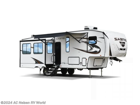 &lt;p&gt;&lt;strong&gt;Forest River Sabre fifth wheel 26BBR highlights:&lt;/strong&gt;&lt;/p&gt; &lt;ul&gt; &lt;li&gt;Queen Bed&lt;/li&gt; &lt;li&gt;12&#39; Power Awning&lt;/li&gt; &lt;li&gt;Tri-Fold Sofa&lt;/li&gt; &lt;li&gt;Hide-Away Bunk&lt;/li&gt; &lt;li&gt;Large Pass-Thru Storage&lt;/li&gt; &lt;/ul&gt; &lt;p&gt;&#160;&lt;/p&gt; &lt;p&gt;A family of six will enjoy every adventure in this Sabre&lt;strong&gt; hide-away bunk model&lt;/strong&gt;!&#160; In the very back of the unit, a hidden bunk room with sleeping for two and there is even a desk and storage space for your things. The combined kitchen and living area features a&lt;strong&gt; large slide&lt;/strong&gt; that houses a&lt;strong&gt; tri-fold sofa and booth dinette&lt;/strong&gt; with drawers for storage opposite the kitchen appliances where you can easily prepare all of your meals while away from home. There is shoe storage at the steps leading up into the main bath and front private master bedroom.&#160; The bathroom features a spacious &lt;strong&gt;shower with seat &lt;/strong&gt;and includes a skylight, a vanity, toilet, and linen cabinet.&#160; The master bedroom with queen bed and dual nightstands and wardrobes will keep all of your clothing and belongings neat and organized.&#160; There is even a &lt;strong&gt;CPAP shelf&lt;/strong&gt; if you need to bring one along for sleeping.&#160; Outside, a nice pass-through storage compartment for your camp chairs and outdoor gear, plus a 12&#39; awning to provide added living space outside that your family is sure to enjoy.&#160;&lt;/p&gt; &lt;p&gt;&#160;&lt;/p&gt; &lt;p&gt;You will experience luxurious camping trips at an affordable price with any one of these Forest River Sabre fifth wheels! These models are durable and ready to travel anytime of the year thanks to features like the &lt;strong&gt;high-gloss gel-coat front cap&lt;/strong&gt; with LED lighting, the PVC roof membrane, and the forced air underbelly with enclosed gate valves. The &lt;strong&gt;electric auto-leveling system&lt;/strong&gt; makes setting up easy and safe, and the adjustable power awning with LED lighting will create an inviting outdoor living space. Each model includes a &lt;strong&gt;universal docking station&lt;/strong&gt; which includes a black tank flush and an outside shower, and detachable and adjustable stable steps for you to enter and exit the unit safely. Inside, you will love the design of the ambient accent lighting above the crown molding in the living area, the &lt;strong&gt;real wood lumbercore cabinetry&lt;/strong&gt;, and the vintage gaslight decorative lighting!&lt;/p&gt;&lt;ul&gt;&lt;li&gt;Front Bedroom&lt;/li&gt;&lt;li&gt;Bunkhouse&lt;/li&gt;&lt;/ul&gt;&lt;ul&gt;&lt;li&gt;BISTRO KITCHEN PACKAGE&lt;/li&gt;&lt;li&gt; CONVENIENCE PACKAGE&lt;/li&gt;&lt;li&gt; JUICE PACK W/100 WATT SOLAR PANEL&lt;/li&gt;&lt;li&gt; NEBRASKA STATE SEAL&lt;/li&gt;&lt;li&gt; ULTIMATE COMFORT PACKAGE&lt;/li&gt;&lt;/ul&gt;