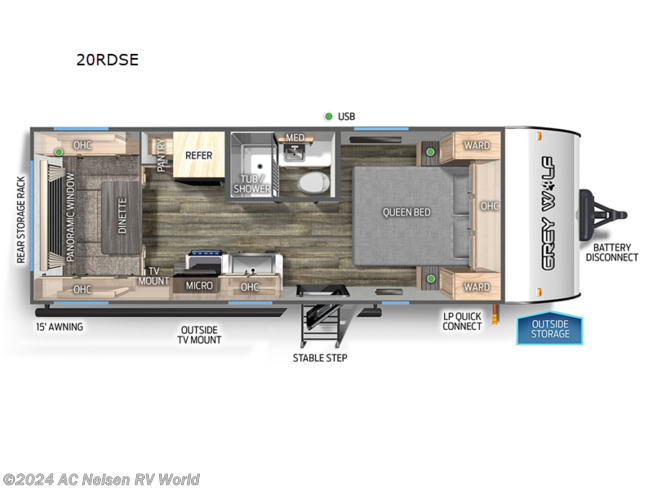 2024 Forest River Cherokee Grey Wolf 20RDSE - New Travel Trailer For Sale by AC Nelsen RV World in Shakopee, Minnesota