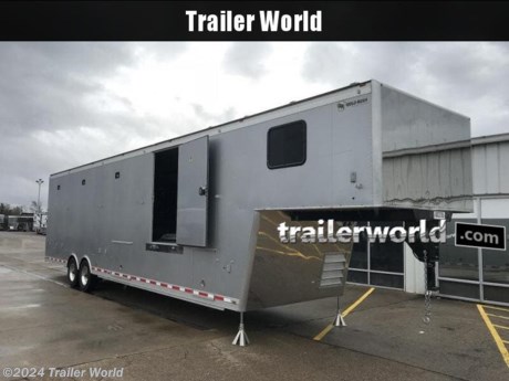 Custom Built Gold Rush Trailer,

Basement Storage,

81&quot; Tall in Top Lounge Area,

Sleep Multi People,

Refrigerator,

Microwave,

2. A/C,

25&#39; Useable Upper Deck w/ Ramp,

A Great Enclosed Crawler Hauler,

Multiple Side by Side Hauler,

Has rebuilt Title