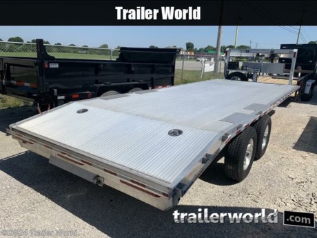 22&#39; ALUMINUM GOOSENECK

3&#39; DOVE TAIL

19&#39; DECK

4 D-RINGS INSTALLED

WINCH IN NECK

STORAGE BOX

ALUMINUM WHEELS

SLIDE IN ALUMINUM RAMPS

NO RUST OR ROT WITH AN ALUMINUM TRAILER.

FINANCING AVAILABLE!!!!!

While we strive to represent our trailers with 100% accuracy - please call to confirm details of trailer.