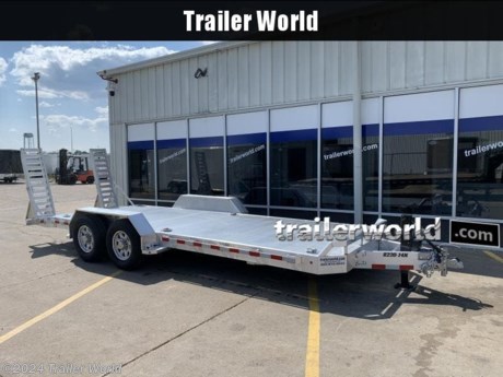 WILL NEVER RUST!!! WILL LOOK BRAND NEW AFTER 20 YEARS!!!

THE PRETTIEST ALUMINUM TRAILER YOU&#39;VE EVER SEEN!

* 2-7000# Rubber torsion axles - Easy lube hubs
* Electric brakes, breakaway kit
* ST235/80R16 LRE radial tires
* Aluminum wheels, 8-6.5 BHP
* Removable aluminum fenders
* Extruded aluminum floor
* Front retaining rail
* A-Framed aluminum tongue, 42&quot; long with 2-5/16&quot; coupler
* 

2. 16&quot; wide x 5&#39; long hinged aluminum ramps

* Stake pockets and rub rail
* 30&quot; Beavertail
* 

6. Bolt-on heavy tie downs

* 10K Spring-loaded drop leg jack
* LED Lighting package, safety chains
* Overall width = 101.5&quot;
* Overall length = 310&quot;

While we strive to represent our trailers with 100% accuracy - please call to confirm details of trailer.