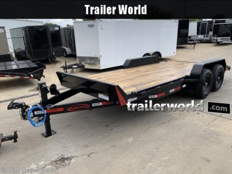 2022 102&quot; x 18&#39; Bumper Pull Equipment Hauler with Dove Tail Trailer.

Color: Black Powder coat superior paint finish.

Engineered with 6&quot; C Channel Frame and 3&quot; C Channel Crossmembers 20&quot; Centers.

Adjustable (6-Hole) coupler 2- 5/16&quot;.

Safety brake-away system w/cable.

10,000 lbs spring loaded adjustable leg crank jack.

7,000 lbs Tandem axles includes electric brakes.

GVWR: 14,000 lbs (6350 kg) Multi-leaf spring suspension with equalizer

. ST235/80 R16 LRE Tires.

Diamond plate Bolt-On fenders Painted Black.

6 1/2Ft HD Slide in ramps quick access.

Treated Yellow Pine Floor. All DOT Led Lighting

While we strive to represent our trailers with 100% accuracy - please call to confirm details of trailer.