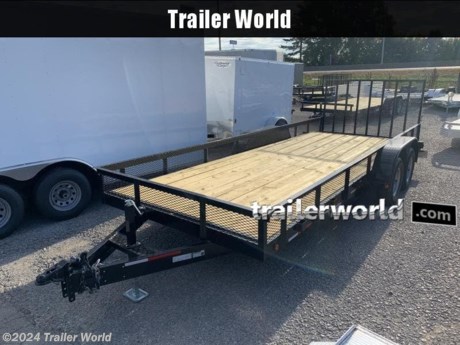 6&#39;10&quot; X 20&#39; FLATBED

EXPANDED METAL SIDES

5200# AXLES W/4 WHEEL ELECTRIC BRAKES

12000# JACK

2 5/16&quot; ADJUSTABLE COUPLER

DIAMOND PLATE FENDERS

2&quot; X 3&quot; TUBE TOP RAIL

14&quot; SIDE WALLS






While we strive to represent our trailers with 100% accuracy - please call to confirm details of trailer.