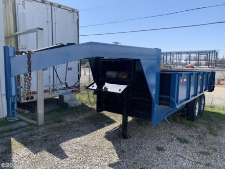 14&#39; DECKOVER DUMP

REPAINTED BLUE

SCISSOR LIFT

14000# GVWR

GOOSENECK SALES TAX EXEMPT

EXCELLENT CONDITION



While we strive to represent our trailers with 100% accuracy - please call to confirm details of trailer.