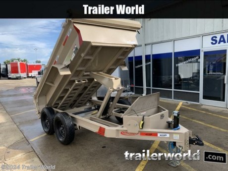 SUPER HEAVY DUTY TOP RAIL WITH FULLY FORMED RAIL TO PROTECT AGAINST BUCKETS AND DAMAGE FROM MACHINERY.
EXTRA WIDE TOP MORE THAN A NORMAL DUMP TRAILER! COMPARE TO DIAMOND C!!
2024 Dump Trailer Bumper Pull 5 x 10
* Powder coat superior paint finish
* VIN: 3F8BD1027R1009334
* Color: Tan 311-76 SD
* Extra large capacity 68&quot; wide top box 11 gauge
smooth plate flooring
* Engineered with 6&quot; Ultra Strong I Beam Frame.
* 20&quot; tall fully formed sides 12 gauge top rail 2.75&quot;
x 4.25&quot;
* Dual Acting Power Hydraulic 5&quot; x 16.5&quot; x 2&quot;
cylinder w/scissor hoist.
* Adjustable rear spreader gate &amp; barn doors.
* Double handle for spreader gate. Lockable 2 cu.
ft. tool box.
* 5,200 lbs Tandem axles includes electric brakes.
* Multi-leaf spring suspension with
equalizer.ST225/75 R15 LRE Tires.
* 7,000 lbs Adjustable leg crank jack. Safety
brake-away system w/cable.
* Diamond plate fenders.
* Charger pump, battery &amp; remote control
included.
* HD ramps quick access 6&#39;5&quot; long (included)
* Easy-load extra low 25&quot; deck height. Adjustable
(6-Hole) coupler 2-5/16&quot;
* Fender, side &amp; rear LED markers
* Black Mesh Tarp installed
* While we strive to represent our trailers with 100% accuracy - please call to confirm details of trailer.
