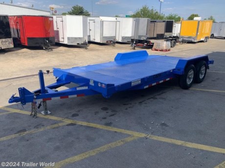 THIS TRAILER IS A REPOSSED TRAILER. IT BELONGS TO THE BANK. ALL CASH OFFERS ARE CONSIDERED.
HAS OPTIONAL 5200# AXLES INSTALLED
HAS OPTIONAL BLUE PAINT
FEATURES
Adjustable 2-5/16&quot; Ball Coupler or Pintle Ring
Safety Chains
7-Way SAE Plug
Zip Breakaway System
7K Bolt-On Drop Leg Jack
Diamond Plate Fenders
Driver Side Removable Fender
EZ Lube Axles
Electric Brakes Axles (2)
Silver Wheels
Epoxy Primer
Polyurethane Paint Finish
Spare Tire Mount
D-Ring Tie-Downs - 1/2&quot; (4)
Stake Pockets (10)
Sealed Wiring Harness
LED Lights -- Rubber Mounted


While we strive to represent our trailers with 100% accuracy - please call to confirm details of trailer.