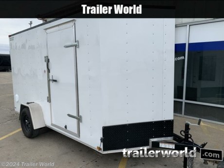 THIS TRAILER IS A REPOSSESSED TRAILER. IT BELONGS TO THE BANK. ALL CASH OFFERS ARE CONSIDERED.

6 X 12SA
WHITE EXTERIOR METAL
LADDER RACKS INSTALLED ON SIDE
MATCHING SKIN SCREWS
V-NOSE
SIDE DOOR
WHITE SIDE VENTS
ATP ON V-NOSE
16&quot; OC CROSSMEMBERS
ADDITIONAL HEIGHT
DOUBLE REAR DOOR
While we strive to represent our trailers with 100% accuracy - please call to confirm details of trailer.