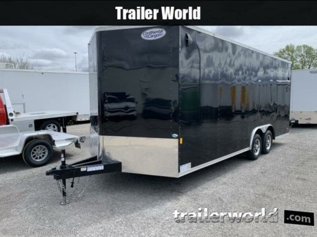 20&#39; + V,

7&#39; 3&quot; Inside Height,

6 D-RINGS TOTAL EVENLY SPACED

Semi Screwless Skin,

Side Door w/ Flush Lock &amp; barlock,

Clear L.E.D. Lights,

2. Side Wall Vents,

Tubular Wall Post,

ATP Fenders,

One Piece Aluminum Roof

.030 Black Exterior Aluminum Skin

4 Wheel Brakes
