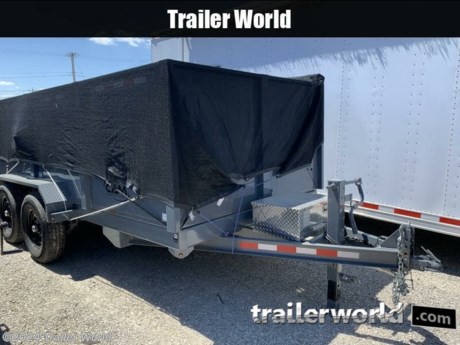 THIS TRAILER IS A REPOSSED TRAILER. IT BELONGS TO THE BANK. ALL CASH OFFERS ARE CONSIDERED.
*IF BUYING RENT TO OWN ONLY NEED $1309 DOWN.*

GVWR: 14,000 lbs. Empty Weight: 3,560 lbs. Payload: 10,440 lbs. Axle Capacity: 7,000 lbs. Hitch: Adj. 2-5/16&quot; Ball Coupler or Pintle Bed Size: 6.8&#39; x 14&#39; Bed Sides: 12 Gauge Floor: 10 Gauge Steel Bias Tire Size: 235/80R16LRE Main Frame: 6&quot; x 3&quot; x 3/16&quot; Tube Crossmembers: 3&quot; Channel @ 4.1#
STANDARD FEATURES Dexter E-Z Lube(TM) Axles
Slipper Spring Suspension
Nev-R-Adjust Brakes
3-Way Gate
Slide-Out Ladder Ramps
Hydraulic Power Unit with 20&#39; Remote
Aluminum Lockable Battery/Pump Box
Spare Tire Mount
(4) D-Ring Tie Downs
Tool Tray (Under Bed)
Electric Brakes (2) Axles
Charge Wire with Circuit Breaker
12-Volt Deep Cycle Battery
Sealed Wiring Harness
102&quot; Width
Zip Breakaway System
7-Way SAE Plug
HD Dual 3&quot; Cylinders
LED Lights - Rubber Mounted
7K Top Wind Jack w/Foot
Safety Chains
Diamond Plate Fenders
Epoxy Primer
Polyurethane Paint Finish Color : GRAY



While we strive to represent our trailers with 100% accuracy - please call to confirm details of trailer.