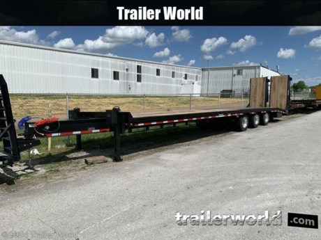 30 Ton Air Brake Pintle Hitch Heavy Duty Model

34&#39; + 6&#39;,

Air Brakes,

Oak Deck,

Big Foot Hydraulic Tandem jacks

14&quot; 26#pf I-Beam Frame,

4&quot; Channel Crossmembers 16&quot; on Center,

8&#39; x 42&quot; Hydraulic Ramps,

22.5k Axles w/ Air Brake,

17.5 Wheels w/ 18ply Tires,

Tool Trey,

Sales price includes 12% F.E.T.