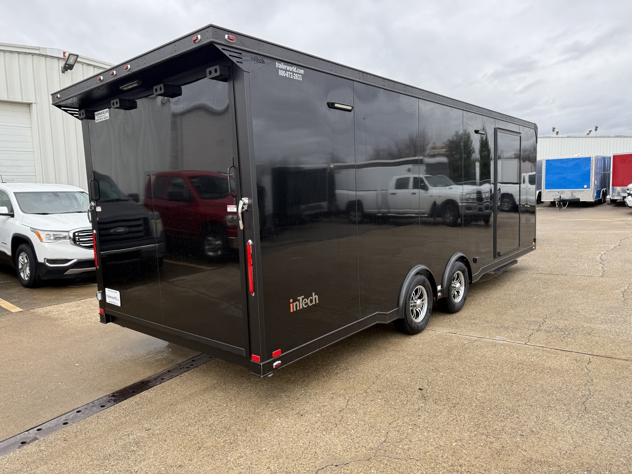 Red Top Intech 2026 inTech 8.5' x 24' Car / Racing Trailer with Red Cabinets
