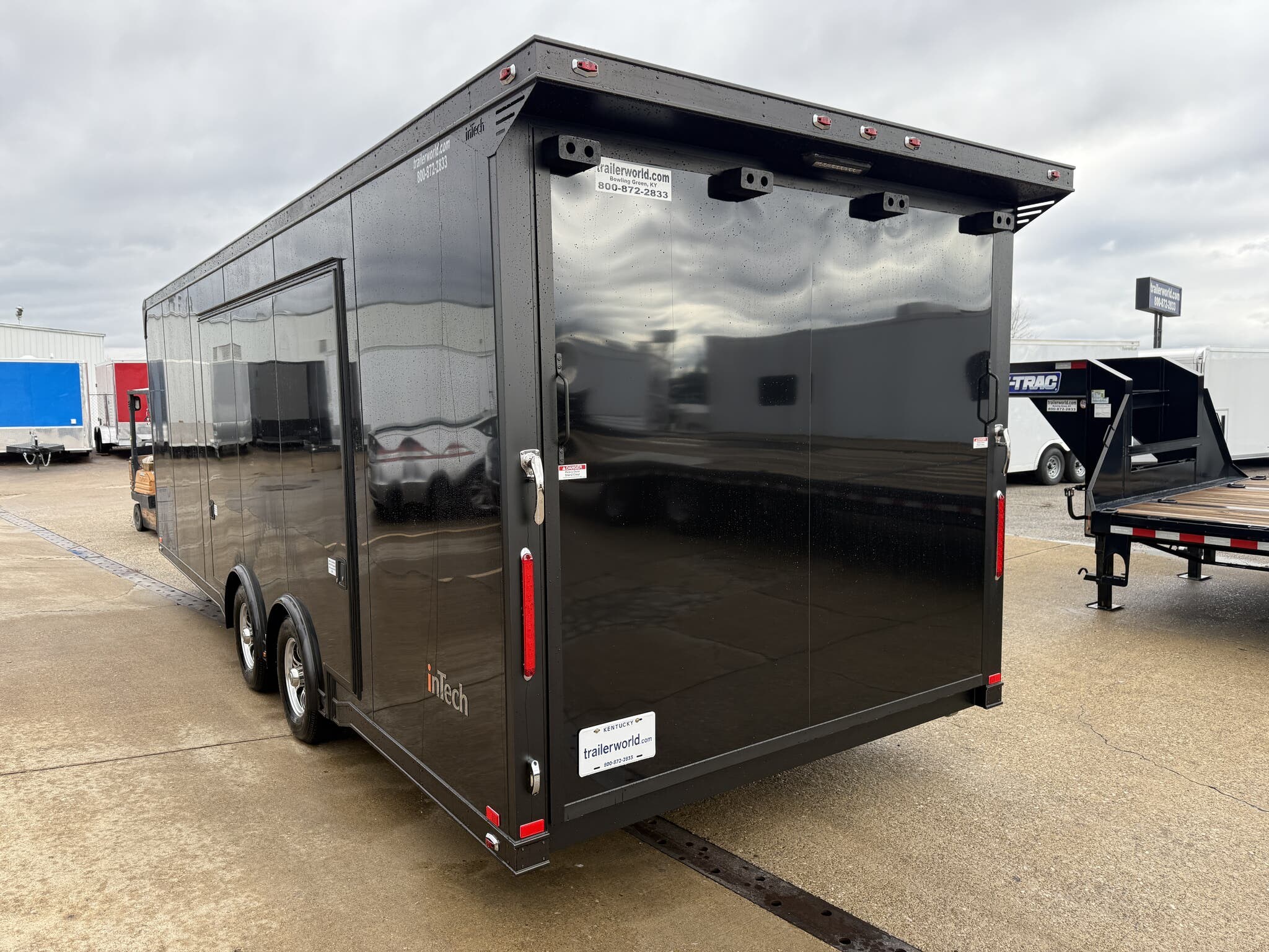 2026 inTech 8.5' x 24' Car / Racing Trailer with Red Cabinets