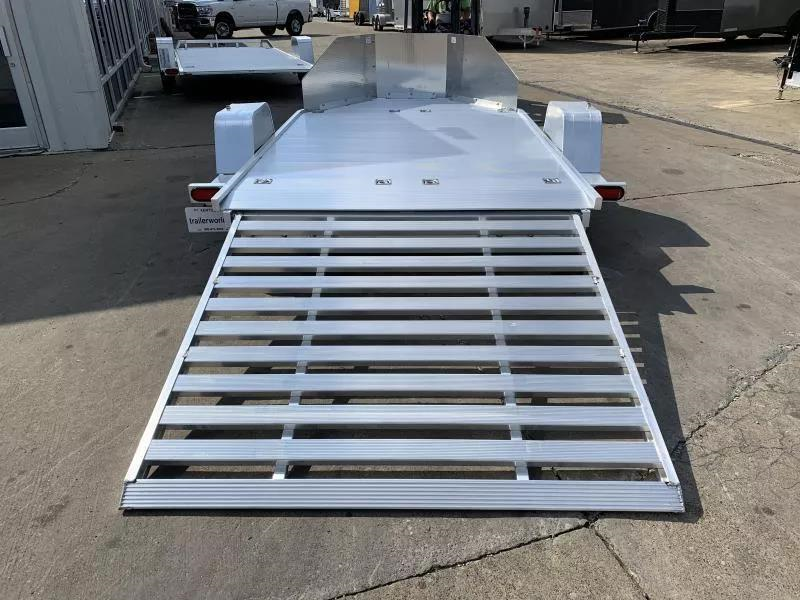 2027 Aluma MC210S-R-RTD Slide in Ramp 2 Motorcycle Trailer