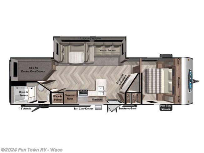 2022 Forest River Salem 26DBUD - New Travel Trailer For Sale by Fun Town RV - Waco in Hewitt, Texas features Slideout
