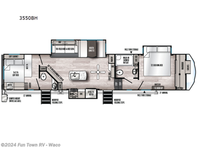 2023 Forest River Sandpiper 3550BH - New Fifth Wheel For Sale by Fun Town RV - Waco in Hewitt, Texas