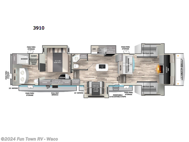 2023 Forest River Cherokee Arctic Wolf Suite 3910 - New Fifth Wheel For Sale by Fun Town RV - Waco in Hewitt, Texas