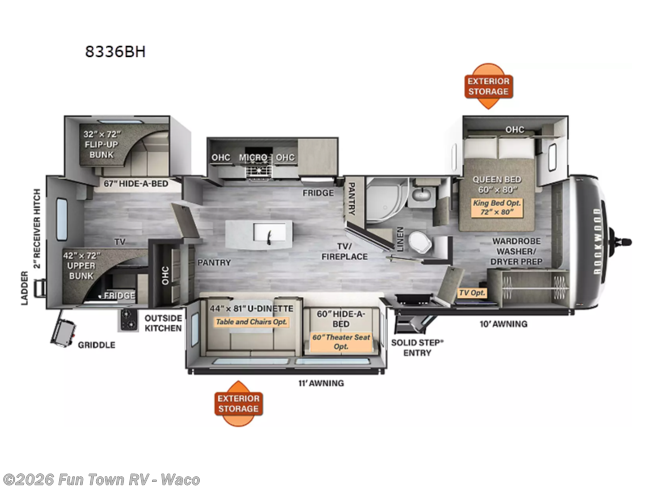 Fun Town Rv Waco 2024 Forest River Rockwood Signature 8336BH #204511 - For Sale in ...