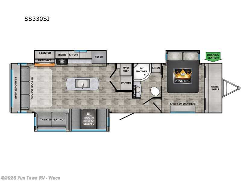 2025 CrossRoads Sunset Trail SS330SI - New Travel Trailer For Sale by Fun Town RV - Waco in Hewitt, Texas features Slideout