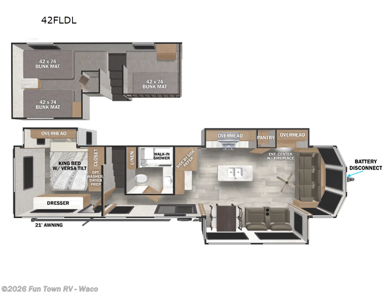 2025 Forest River Salem Grand Villa 42FLDL - New Destination Trailer For Sale by Fun Town RV - Waco in Hewitt, Texas features Slideout