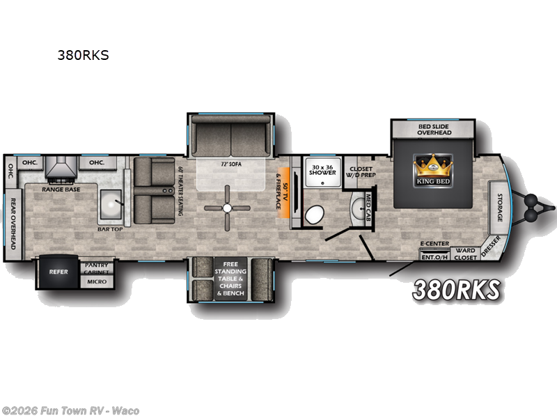 2025 CrossRoads Hampton 380RKS - New Destination Trailer For Sale by Fun Town RV - Waco in Hewitt, Texas features Slideout