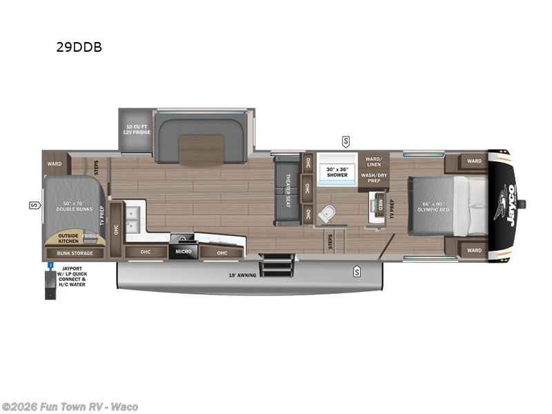 2025 Jayco Eagle HT 29DDB - Used Fifth Wheel For Sale by Fun Town RV - Waco in Hewitt, Texas features Slideout