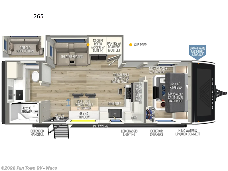 2026 Brinkley RV Model I 265 - New Travel Trailer For Sale by Fun Town RV - Waco in Hewitt, Texas features Slideout