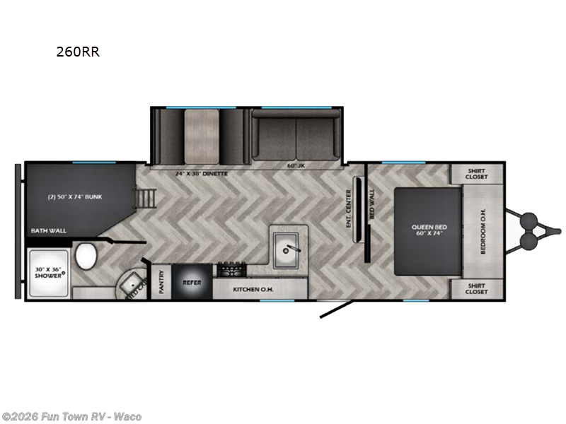 2024 CrossRoads Fun Time 260RR - Used Travel Trailer For Sale by Fun Town RV - Waco in Hewitt, Texas features Slideout