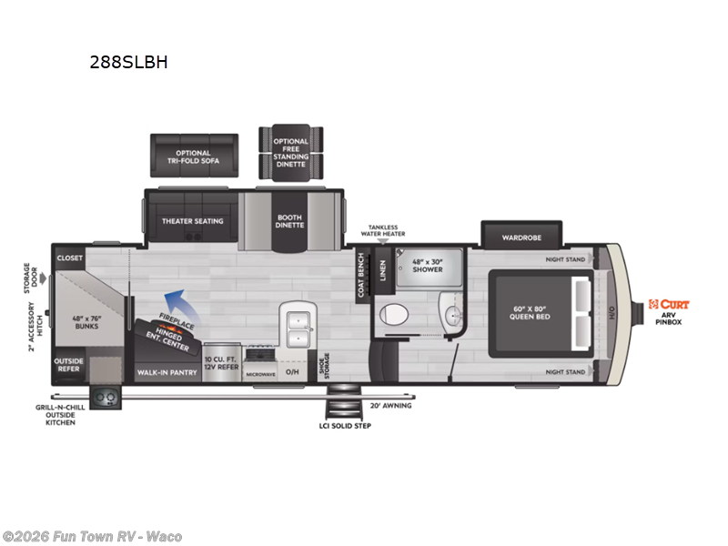 2024 Keystone Arcadia Super Lite 288SLBH - Used Fifth Wheel For Sale by Fun Town RV - Waco in Hewitt, Texas features Slideout