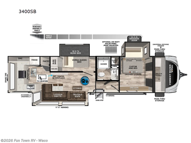 2026 Forest River Vibe 3400SB - New Travel Trailer For Sale by Fun Town RV - Waco in Hewitt, Texas features Slideout