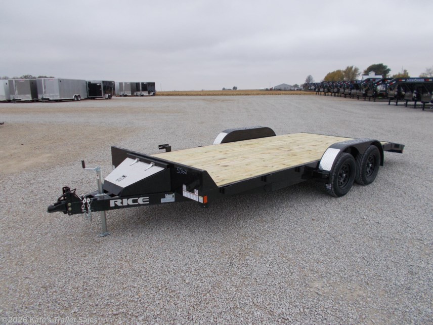 Flatbed Rice Trailers 2021 Rice Trailers 7k Magnum Car Hauler 82X18' Flatbed Car Hauler Trailer