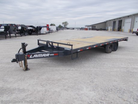 &lt;p&gt;NEW Lamar F8022227 102X22&#39; Deckover Trailer&lt;/p&gt;
&lt;p&gt;(2) 7000 LB Axles (14000 LB&amp;nbsp;GVWR)&lt;/p&gt;
&lt;p&gt;Brakes on both axles&lt;/p&gt;
&lt;p&gt;Ez lube hubs&lt;/p&gt;
&lt;p&gt;235/80R16 Radial Tires&lt;/p&gt;
&lt;p&gt;2-5/16&quot; Adj Coupler&lt;/p&gt;
&lt;p&gt;1- 10K Drop Leg Jack&lt;/p&gt;
&lt;p&gt;Expanded Metal Tool Tray&lt;/p&gt;
&lt;p&gt;Straight Deck&lt;/p&gt;
&lt;p&gt;Rear Pull Out Ramps&amp;nbsp;&lt;/p&gt;
&lt;p&gt;Stake Pockets&lt;/p&gt;
&lt;p&gt;8&quot; I beam frame&lt;/p&gt;
&lt;p&gt;16&quot; OC Cross members&lt;/p&gt;
&lt;p&gt;Rub Rail&lt;/p&gt;
&lt;p&gt;Treated Yellow Pine Floor&lt;/p&gt;
&lt;p&gt;LED Lighting&lt;/p&gt;
&lt;p&gt;Gray Powder Coat Paint *&lt;/p&gt;
&lt;p&gt;&amp;nbsp;&lt;/p&gt;
&lt;p&gt;**Please call or email us to verify that this trailer is still for sale**&amp;nbsp; All prices on our website are Cash Prices. Tax, Title, and Licensing fees are not included in the listing price. All out-of-state purchasers must bring cash or a cashier&#39;s check. NO OUT OF STATE CHECKS WILL BE ACCEPTED!! We do NOT accept Credit Cards for payment on trailers! *Contact us for the best Out the Door Price* We offer financing through Sheffield Financial &amp;amp; Trailer Solutions Financial with approved credit on new trailers . Ask us about E-Track installs, D-Ring installs, Ladder Rack installs. Here at Kate&#39;s Trailer Sales we try to have over 400 trailers in stock and for sale at our Arthur IL location. We are a licensed Illinois Trailer Dealer. We also have a fully stocked selection of trailer parts and offer trailer service like wheel bearing, brakes, seals, lighting, wood replacement, panel replacement, welding on steel and aluminum, B&amp;amp;W Gooseneck Hitch installs, E-track installs, D-ring installs,Curt Hitches, Adjustable Hitches, B&amp;amp;W adjustable hitches. We stock Enclosed Cargo Trailers, Horse Trailers, Livestock Trailers, ATV Trailers, UTV Trailers, Dump Trailers, Tiltbed Equipment Trailers, Implement Trailers, Car Haulers, Aluminum Trailers, Utility Trailer, Box Trailer, Used Trailer for sale, Bobcat Trailer, Car Trailer, Race Trailers, Gooseneck Trailer, Gooseneck Enclosed Trailers, Gooseneck Dump Trailer, Hydraulic Dovetail Trailers, Low-Pro Trailers, Enclosed Car Trailers, Construction Trailers, Craft Trailers, Tool Trailers, Deckover Trailers, Farm Trailers, Seed Trailers, Skid Loader Trailer, Scissor Lift Trailers, Forklift Trailers, Motorcycle Trailers, Slingshot Trailer, Aluminum Cargo Trailers, Engineered I-Beam Gooseneck Trailers, Buggy Haulers, Jeep Trailers, SXS Trailer, Pipetop Trailer, Spring Loaded Gate Trailers, Trailer to haul my Golf-Cart, Pintle Trailer, Backhoe Trailer, Landscape Trailer, Lawn Care Trailer.&amp;nbsp; We are centrally located between Chicago IL, Indianapolis IN, St Louis MO, Effingham IL, Champaign IL, Decatur IL, Springfield IL, Rockford IL,Peoria IL , Bloomington IL, Mount Vernon IL, Teutopolis IL, Decatur IL, Litchfield IL, Danville IL. We are a dealer for Aluma Aluminum Trailers, Cross Enclosed Cargo Trailers, Load Trail Trailers, Midsota Trailers, Nova Trailers by Midsota, Pace Trailers, Lamar Trailers, Rice Trailers, Sundowner Trailers, ATC Trailers, H&amp;amp;H Trailers, Horizon Trailers, Delta Livestock Trailers, Delta Horse Trailers.&lt;/p&gt;