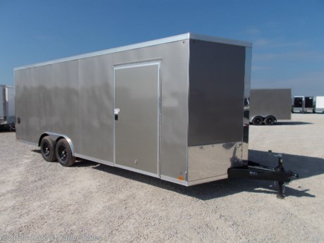 &lt;p&gt;New HD Cross 8.5&#39; wide by 22&#39; long enclosed cargo trailer with the popular V-nose,&lt;/p&gt;
&lt;p&gt;RV Style side door,&lt;/p&gt;
&lt;p&gt;6&#39;&#39; Added height (84&#39;&#39; Interior Height)&lt;/p&gt;
&lt;p&gt;Screwless smooth sided .030 Aluminum sides&lt;/p&gt;
&lt;p&gt;Upgraded to (2) 5200 lb Dexter spring axles with EZ Lube hubs&lt;/p&gt;
&lt;p&gt;brakes on both axles,&lt;/p&gt;
&lt;p&gt;floor is 16&quot; on center spacing, TUBE walls and TUBE ceiling are 16&quot; on center spacing,&lt;/p&gt;
&lt;p&gt;Sidewall Vents&lt;/p&gt;
&lt;p&gt;Spare Tire&lt;/p&gt;
&lt;p&gt;Spare Tire Mount&lt;/p&gt;
&lt;p&gt;one piece aluminum roof,&lt;/p&gt;
&lt;p&gt;radial tires,&lt;/p&gt;
&lt;p&gt;(4) recessed D-rings&lt;/p&gt;
&lt;p&gt;Aluminum side door holdbacks&lt;/p&gt;
&lt;p&gt;Triple Tube Tongue,&lt;/p&gt;
&lt;p&gt;3/4&quot; floor,&lt;/p&gt;
&lt;p&gt;3/8&quot; sidewalls,&lt;/p&gt;
&lt;p&gt;rear ramp door,&lt;/p&gt;
&lt;p&gt;24&quot; rock guard.&lt;/p&gt;
&lt;p&gt;3 year limited factory warranty&amp;nbsp;&lt;br /&gt;&lt;br /&gt;822TA&lt;/p&gt;
&lt;p&gt;&amp;nbsp;&lt;/p&gt;
&lt;p&gt;**Please call or email us to verify that this trailer is still for sale**&amp;nbsp; All prices on our website are Cash Prices. Tax, Title, and Licensing fees are not included in the listing price. All out-of-state purchasers must bring cash or a cashier&#39;s check. NO OUT OF STATE CHECKS WILL BE ACCEPTED!! We do NOT accept Credit Cards for payment on trailers! *Contact us for the best Out the Door Price* We offer financing through Sheffield Financial &amp;amp; Trailer Solutions Financial with approved credit on new trailers . Ask us about E-Track installs, D-Ring installs, Ladder Rack installs. Here at Kate&#39;s Trailer Sales we try to have over 400 trailers in stock and for sale at our Arthur IL location. We are a licensed Illinois Trailer Dealer. We also have a fully stocked selection of trailer parts and offer trailer service like wheel bearing, brakes, seals, lighting, wood replacement, panel replacement, welding on steel and aluminum, B&amp;amp;W Gooseneck Hitch installs, E-track installs, D-ring installs,Curt Hitches, Adjustable Hitches, B&amp;amp;W adjustable hitches. We stock Enclosed Cargo Trailers, Horse Trailers, Livestock Trailers, ATV Trailers, UTV Trailers, Dump Trailers, Tiltbed Equipment Trailers, Implement Trailers, Car Haulers, Aluminum Trailers, Utility Trailer, Box Trailer, Used Trailer for sale, Bobcat Trailer, Car Trailer, Race Trailers, Gooseneck Trailer, Gooseneck Enclosed Trailers, Gooseneck Dump Trailer, Hydraulic Dovetail Trailers, Low-Pro Trailers, Enclosed Car Trailers, Construction Trailers, Craft Trailers, Tool Trailers, Deckover Trailers, Farm Trailers, Seed Trailers, Skid Loader Trailer, Scissor Lift Trailers, Forklift Trailers, Motorcycle Trailers, Slingshot Trailer, Aluminum Cargo Trailers, Engineered I-Beam Gooseneck Trailers, Buggy Haulers, Jeep Trailers, SXS Trailer, Pipetop Trailer, Spring Loaded Gate Trailers, Trailer to haul my Golf-Cart, Pintle Trailer, Backhoe Trailer, Landscape Trailer, Lawn Care Trailer.&amp;nbsp; We are centrally located between Chicago IL, Indianapolis IN, St Louis MO, Effingham IL, Champaign IL, Decatur IL, Springfield IL, Rockford IL,Peoria IL , Bloomington IL, Mount Vernon IL, Teutopolis IL, Decatur IL, Litchfield IL, Danville IL. We are a dealer for Aluma Aluminum Trailers, Cross Enclosed Cargo Trailers, Load Trail Trailers, Midsota Trailers, Nova Trailers by Midsota, Pace Trailers, Lamar Trailers, Rice Trailers, Sundowner Trailers, ATC Trailers, H&amp;amp;H Trailers, Horizon Trailers, Delta Livestock Trailers, Delta Horse Trailers.&lt;/p&gt;