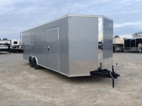 &lt;p&gt;Cross 8.5&#39; wide by 24&#39; long enclosed cargo trailer rated at 9990 LB GVWR.&lt;/p&gt;
&lt;p&gt;6&quot; additional height (84&quot; Interior)&lt;/p&gt;
&lt;p&gt;V-nose,&lt;/p&gt;
&lt;p&gt;RV Style side door,&lt;/p&gt;
&lt;p&gt;Upgraded to (2) 5200 lb Dexter Spring axles,&lt;/p&gt;
&lt;p&gt;Spare Tire Mount&lt;/p&gt;
&lt;p&gt;Spare Tire&lt;/p&gt;
&lt;p&gt;Sidewall Vents&lt;/p&gt;
&lt;p&gt;EZ Lube hubs,&lt;/p&gt;
&lt;p&gt;Brakes on both axles,&lt;/p&gt;
&lt;p&gt;Floor is 16&quot; on center spacing,&lt;/p&gt;
&lt;p&gt;Tube Walls and Tube ceiling are 16 on center spacing,&lt;/p&gt;
&lt;p&gt;One piece aluminum roof,&lt;/p&gt;
&lt;p&gt;(4) recessed D-rings,&lt;/p&gt;
&lt;p&gt;Aluminum side door hold backs,&lt;/p&gt;
&lt;p&gt;Radial tires,&lt;/p&gt;
&lt;p&gt;EZ Lube hubs,&lt;/p&gt;
&lt;p&gt;Triple Tube Tongue,&lt;/p&gt;
&lt;p&gt;3/4 waterproof floor,&lt;/p&gt;
&lt;p&gt;3/8 waterproof sidewalls,&lt;/p&gt;
&lt;p&gt;Rear ramp door with extra flap,&lt;/p&gt;
&lt;p&gt;24&quot; rock guard,&lt;/p&gt;
&lt;p&gt;3 year limited factory warranty ,&lt;/p&gt;
&lt;p&gt;824TA&lt;/p&gt;
&lt;p&gt;&amp;nbsp;&lt;/p&gt;
&lt;p&gt;**Please call or email us to verify that this trailer is still for sale**&amp;nbsp; All prices on our website are Cash Prices. Tax, Title, and Licensing fees are not included in the listing price. All out-of-state purchasers must bring cash or a cashier&#39;s check. NO OUT OF STATE CHECKS WILL BE ACCEPTED!! We do NOT accept Credit Cards for payment on trailers! *Contact us for the best Out the Door Price* We offer financing through Sheffield Financial &amp;amp; Trailer Solutions Financial with approved credit on new trailers . Ask us about E-Track installs, D-Ring installs, Ladder Rack installs. Here at Kate&#39;s Trailer Sales we try to have over 400 trailers in stock and for sale at our Arthur IL location. We are a licensed Illinois Trailer Dealer. We also have a fully stocked selection of trailer parts and offer trailer service like wheel bearing, brakes, seals, lighting, wood replacement, panel replacement, welding on steel and aluminum, B&amp;amp;W Gooseneck Hitch installs, E-track installs, D-ring installs,Curt Hitches, Adjustable Hitches, B&amp;amp;W adjustable hitches. We stock Enclosed Cargo Trailers, Horse Trailers, Livestock Trailers, ATV Trailers, UTV Trailers, Dump Trailers, Tiltbed Equipment Trailers, Implement Trailers, Car Haulers, Aluminum Trailers, Utility Trailer, Box Trailer, Used Trailer for sale, Bobcat Trailer, Car Trailer, Race Trailers, Gooseneck Trailer, Gooseneck Enclosed Trailers, Gooseneck Dump Trailer, Hydraulic Dovetail Trailers, Low-Pro Trailers, Enclosed Car Trailers, Construction Trailers, Craft Trailers, Tool Trailers, Deckover Trailers, Farm Trailers, Seed Trailers, Skid Loader Trailer, Scissor Lift Trailers, Forklift Trailers, Motorcycle Trailers, Slingshot Trailer, Aluminum Cargo Trailers, Engineered I-Beam Gooseneck Trailers, Buggy Haulers, Jeep Trailers, SXS Trailer, Pipetop Trailer, Spring Loaded Gate Trailers, Trailer to haul my Golf-Cart, Pintle Trailer, Backhoe Trailer, Landscape Trailer, Lawn Care Trailer.&amp;nbsp; We are centrally located between Chicago IL, Indianapolis IN, St Louis MO, Effingham IL, Champaign IL, Decatur IL, Springfield IL, Rockford IL,Peoria IL , Bloomington IL, Mount Vernon IL, Teutopolis IL, Decatur IL, Litchfield IL, Danville IL. We are a dealer for Aluma Aluminum Trailers, Cross Enclosed Cargo Trailers, Load Trail Trailers, Midsota Trailers, Nova Trailers by Midsota, Pace Trailers, Lamar Trailers, Rice Trailers, Sundowner Trailers, ATC Trailers, H&amp;amp;H Trailers, Horizon Trailers, Delta Livestock Trailers, Delta Horse Trailers.&lt;/p&gt;