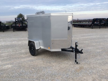 &lt;p&gt;New Cross 4X6&#39; Enclosed Cargo Trailer.&lt;/p&gt;
&lt;p&gt;Single Axle (1) 2000# Axle&lt;/p&gt;
&lt;p&gt;Overall Length 9&#39;1&lt;/p&gt;
&lt;p&gt;Overall Width 64&quot;&lt;/p&gt;
&lt;p&gt;Overall Height 67&quot;&lt;/p&gt;
&lt;p&gt;Inside Width 45&quot;&lt;/p&gt;
&lt;p&gt;Inside Height 48&quot;&lt;/p&gt;
&lt;p&gt;ST175/80R13 Radial Tires&lt;/p&gt;
&lt;p&gt;2&quot; Coupler&lt;/p&gt;
&lt;p&gt;GVWR 2000#&lt;/p&gt;
&lt;p&gt;Single Swing Door&lt;/p&gt;
&lt;p&gt;.030 Aluminum Screwless Sides&lt;/p&gt;
&lt;p&gt;One Piece Roof&lt;/p&gt;
&lt;p&gt;Model #46SA&lt;/p&gt;
&lt;p&gt;&amp;nbsp;&lt;/p&gt;
&lt;p&gt;**Please call or email us to verify that this trailer is still for sale**&amp;nbsp; All prices on our website are Cash Prices. Tax, Title, and Licensing fees are not included in the listing price. All out-of-state purchasers must bring cash or a cashier&#39;s check. NO OUT OF STATE CHECKS WILL BE ACCEPTED!! We do NOT accept Credit Cards for payment on trailers! *Contact us for the best Out the Door Price* We offer financing through Sheffield Financial &amp;amp; Trailer Solutions Financial with approved credit on new trailers . Ask us about E-Track installs, D-Ring installs, Ladder Rack installs. Here at Kate&#39;s Trailer Sales we try to have over 400 trailers in stock and for sale at our Arthur IL location. We are a licensed Illinois Trailer Dealer. We also have a fully stocked selection of trailer parts and offer trailer service like wheel bearing, brakes, seals, lighting, wood replacement, panel replacement, welding on steel and aluminum, B&amp;amp;W Gooseneck Hitch installs, E-track installs, D-ring installs,Curt Hitches, Adjustable Hitches, B&amp;amp;W adjustable hitches. We stock Enclosed Cargo Trailers, Horse Trailers, Livestock Trailers, ATV Trailers, UTV Trailers, Dump Trailers, Tiltbed Equipment Trailers, Implement Trailers, Car Haulers, Aluminum Trailers, Utility Trailer, Box Trailer, Used Trailer for sale, Bobcat Trailer, Car Trailer, Race Trailers, Gooseneck Trailer, Gooseneck Enclosed Trailers, Gooseneck Dump Trailer, Hydraulic Dovetail Trailers, Low-Pro Trailers, Enclosed Car Trailers, Construction Trailers, Craft Trailers, Tool Trailers, Deckover Trailers, Farm Trailers, Seed Trailers, Skid Loader Trailer, Scissor Lift Trailers, Forklift Trailers, Motorcycle Trailers, Slingshot Trailer, Aluminum Cargo Trailers, Engineered I-Beam Gooseneck Trailers, Buggy Haulers, Jeep Trailers, SXS Trailer, Pipetop Trailer, Spring Loaded Gate Trailers, Trailer to haul my Golf-Cart, Pintle Trailer, Backhoe Trailer, Landscape Trailer, Lawn Care Trailer.&amp;nbsp; We are centrally located between Chicago IL, Indianapolis IN, St Louis MO, Effingham IL, Champaign IL, Decatur IL, Springfield IL, Rockford IL,Peoria IL , Bloomington IL, Mount Vernon IL, Teutopolis IL, Decatur IL, Litchfield IL, Danville IL. We are a dealer for Aluma Aluminum Trailers, Cross Enclosed Cargo Trailers, Load Trail Trailers, Midsota Trailers, Nova Trailers by Midsota, Pace Trailers, Lamar Trailers, Rice Trailers, Sundowner Trailers, ATC Trailers, H&amp;amp;H Trailers, Horizon Trailers, Delta Livestock Trailers, Delta Horse Trailers.&lt;/p&gt;