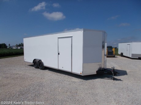 &lt;p&gt;Cross 8.5&#39; wide by 24&#39; long enclosed cargo trailer rated at 9990 LB GVWR.&lt;/p&gt;
&lt;p&gt;6&#39;&#39; Additional Height (84&quot; Interior) Height&amp;nbsp;&lt;/p&gt;
&lt;p&gt;V-nose,&lt;/p&gt;
&lt;p&gt;RV Style side door,&lt;/p&gt;
&lt;p&gt;Upgraded to (2) 5200 lb Dexter spring axles,&lt;/p&gt;
&lt;p&gt;Spare Tire Mount&lt;/p&gt;
&lt;p&gt;Spare Tire&lt;/p&gt;
&lt;p&gt;Sidewall Vents&lt;/p&gt;
&lt;p&gt;EZ Lube hubs,&lt;/p&gt;
&lt;p&gt;Brakes on both axles,&lt;/p&gt;
&lt;p&gt;Floor is 16&quot; on center spacing,&lt;/p&gt;
&lt;p&gt;Tube Walls and Tube ceiling are 16 on center spacing,&lt;/p&gt;
&lt;p&gt;One piece aluminum roof,&lt;/p&gt;
&lt;p&gt;(4) recessed D-rings,&lt;/p&gt;
&lt;p&gt;Aluminum side door hold backs,&lt;/p&gt;
&lt;p&gt;Radial tires,&lt;/p&gt;
&lt;p&gt;EZ Lube hubs,&lt;/p&gt;
&lt;p&gt;Triple Tube Tongue,&lt;/p&gt;
&lt;p&gt;3/4 waterproof floor,&lt;/p&gt;
&lt;p&gt;3/8 waterproof sidewalls,&lt;/p&gt;
&lt;p&gt;Rear ramp door with extra flap,&lt;/p&gt;
&lt;p&gt;24&quot; rock guard,&lt;/p&gt;
&lt;p&gt;3 year limited factory warranty ,&lt;/p&gt;
&lt;p&gt;824TA&lt;/p&gt;
&lt;p&gt;&amp;nbsp;&lt;/p&gt;
&lt;p&gt;**Please call or email us to verify that this trailer is still for sale**&amp;nbsp; All prices on our website are Cash Prices. Tax, Title, and Licensing fees are not included in the listing price. All out-of-state purchasers must bring cash or a cashier&#39;s check. NO OUT OF STATE CHECKS WILL BE ACCEPTED!! We do NOT accept Credit Cards for payment on trailers! *Contact us for the best Out the Door Price* We offer financing through Sheffield Financial &amp;amp; Trailer Solutions Financial with approved credit on new trailers . Ask us about E-Track installs, D-Ring installs, Ladder Rack installs. Here at Kate&#39;s Trailer Sales we try to have over 400 trailers in stock and for sale at our Arthur IL location. We are a licensed Illinois Trailer Dealer. We also have a fully stocked selection of trailer parts and offer trailer service like wheel bearing, brakes, seals, lighting, wood replacement, panel replacement, welding on steel and aluminum, B&amp;amp;W Gooseneck Hitch installs, E-track installs, D-ring installs,Curt Hitches, Adjustable Hitches, B&amp;amp;W adjustable hitches. We stock Enclosed Cargo Trailers, Horse Trailers, Livestock Trailers, ATV Trailers, UTV Trailers, Dump Trailers, Tiltbed Equipment Trailers, Implement Trailers, Car Haulers, Aluminum Trailers, Utility Trailer, Box Trailer, Used Trailer for sale, Bobcat Trailer, Car Trailer, Race Trailers, Gooseneck Trailer, Gooseneck Enclosed Trailers, Gooseneck Dump Trailer, Hydraulic Dovetail Trailers, Low-Pro Trailers, Enclosed Car Trailers, Construction Trailers, Craft Trailers, Tool Trailers, Deckover Trailers, Farm Trailers, Seed Trailers, Skid Loader Trailer, Scissor Lift Trailers, Forklift Trailers, Motorcycle Trailers, Slingshot Trailer, Aluminum Cargo Trailers, Engineered I-Beam Gooseneck Trailers, Buggy Haulers, Jeep Trailers, SXS Trailer, Pipetop Trailer, Spring Loaded Gate Trailers, Trailer to haul my Golf-Cart, Pintle Trailer, Backhoe Trailer, Landscape Trailer, Lawn Care Trailer.&amp;nbsp; We are centrally located between Chicago IL, Indianapolis IN, St Louis MO, Effingham IL, Champaign IL, Decatur IL, Springfield IL, Rockford IL,Peoria IL , Bloomington IL, Mount Vernon IL, Teutopolis IL, Decatur IL, Litchfield IL, Danville IL. We are a dealer for Aluma Aluminum Trailers, Cross Enclosed Cargo Trailers, Load Trail Trailers, Midsota Trailers, Nova Trailers by Midsota, Pace Trailers, Lamar Trailers, Rice Trailers, Sundowner Trailers, ATC Trailers, H&amp;amp;H Trailers, Horizon Trailers, Delta Livestock Trailers, Delta Horse Trailers.&lt;/p&gt;