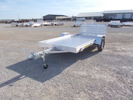 &lt;p&gt;New 6812HBT Utility Trailer&lt;/p&gt;
&lt;p&gt;68&#39;&#39; wide by 12&#39; long&lt;/p&gt;
&lt;p&gt;All aluminum construction (excluding axle &amp;amp; coupler)&lt;/p&gt;
&lt;p&gt;Model: 6812HBT&lt;/p&gt;
&lt;p&gt;Empty Weight: 640#&lt;/p&gt;
&lt;p&gt;Interior Bed Size: 68.5 x 147&lt;/p&gt;
&lt;p&gt;3500# Rubber torsion axles (rated at 2990#) - No brakes -&lt;/p&gt;
&lt;p&gt;Easy lube hubs&lt;/p&gt;
&lt;p&gt;ST205/75R14 LRC radial tires Aluminum wheels,&lt;/p&gt;
&lt;p&gt;Aluminum fenders&lt;/p&gt;
&lt;p&gt;Extruded aluminum floor&lt;/p&gt;
&lt;p&gt;Front retaining rail&amp;nbsp;&lt;/p&gt;
&lt;p&gt;Aluminum tongue with 2&#39;&#39; coupler&lt;/p&gt;
&lt;p&gt;(6) Stake pockets (3 per side)&lt;/p&gt;
&lt;p&gt;Swivel tongue jack,&lt;/p&gt;
&lt;p&gt;LED Lighting package,&lt;/p&gt;
&lt;p&gt;Safety chains&lt;/p&gt;
&lt;p&gt;Aluminum tailgate -&lt;/p&gt;
&lt;p&gt;67.5 wide x 44 long&lt;/p&gt;
&lt;p&gt;Overall width = 92.5&lt;/p&gt;
&lt;p&gt;Overall length = 199&lt;/p&gt;
&lt;p&gt;5 Year Warranty!&lt;/p&gt;
&lt;p&gt;&amp;nbsp;&lt;/p&gt;
&lt;div&gt;
&lt;div class=&quot;gmail_signature&quot; dir=&quot;ltr&quot; data-smartmail=&quot;gmail_signature&quot;&gt;
&lt;div dir=&quot;ltr&quot;&gt;
&lt;div class=&quot;gmail_default&quot;&gt;**Please call or email us to verify that this trailer is still for sale**&amp;nbsp; All prices on our website are Cash Prices. Tax, Title, and Licensing fees are not included in the listing price. All out-of-state purchasers must bring cash or a cashier&#39;s check. NO OUT OF STATE CHECKS WILL BE ACCEPTED!! We do NOT accept Credit Cards for payment on trailers! *Contact us for the best Out the Door Price* We offer financing through Sheffield Financial &amp;amp; Trailer Solutions Financial with approved credit on new trailers . Ask us about E-Track installs, D-Ring installs, Ladder Rack installs. Here at Kate&#39;s Trailer Sales we try to have over 400 trailers in stock and for sale at our Arthur IL location. We are a licensed Illinois Trailer Dealer. We also have a fully stocked selection of trailer parts and offer trailer service like wheel bearing, brakes, seals, lighting, wood replacement, panel replacement, welding on steel and aluminum, B&amp;amp;W&amp;nbsp;Gooseneck&amp;nbsp;Hitch installs, E-track installs, D-ring installs,Curt Hitches, Adjustable Hitches, B&amp;amp;W adjustable hitches.&amp;nbsp;We stock Enclosed Cargo Trailers, Horse Trailers, Livestock Trailers,&amp;nbsp;ATV&amp;nbsp;Trailers,&amp;nbsp;UTV&amp;nbsp;Tr&lt;wbr /&gt;ailers, Dump Trailers, Tiltbed&amp;nbsp;Equipment Trailers, Implement Trailers, Car Haulers, Aluminum Trailers, Utility Trailer, Box Trailer, Used Trailer for sale, Bobcat Trailer, Car Trailer, Race Trailers,&amp;nbsp;Gooseneck&amp;nbsp;Trailer,&amp;nbsp;G&lt;wbr /&gt;ooseneck&amp;nbsp;Enclosed Trailers,&amp;nbsp;Gooseneck&amp;nbsp;Dump Trailer, Hydraulic Dovetail Trailers, Low-Pro Trailers, Enclosed Car Trailers, Construction Trailers, Craft Trailers, Tool Trailers,&amp;nbsp;Deckover&amp;nbsp;Trailers, Farm Trailers, Seed Trailers, Skid Loader Trailer, Scissor Lift Trailers, Forklift Trailers, Motorcycle Trailers, Slingshot Trailer, Aluminum Cargo Trailers, Engineered I-Beam&amp;nbsp;Gooseneck&amp;nbsp;Trailers, Buggy Haulers, Jeep Trailers,&amp;nbsp;SXS&amp;nbsp;Trailer,&amp;nbsp;Pipetop&lt;wbr /&gt;&amp;nbsp;Trailer, Spring Loaded Gate Trailers, Trailer to haul my Golf-Cart,&amp;nbsp;Pintle&amp;nbsp;Trailer, Backhoe Trailer, Landscape Trailer, Lawn Care&amp;nbsp;Trailer.&amp;nbsp;&amp;nbsp;We are centrally located between Chicago IL, Indianapolis IN, St Louis MO,&amp;nbsp;Effingham&amp;nbsp;IL,&amp;nbsp;Champaign&amp;nbsp;IL&lt;wbr /&gt;, Decatur IL, Springfield IL, Rockford IL,Peoria IL ,&amp;nbsp;Bloomington&amp;nbsp;IL, Mount Vernon IL,&amp;nbsp;Teutopolis&amp;nbsp;IL, Decatur IL,&amp;nbsp;Litchfield&amp;nbsp;IL,&amp;nbsp;Danville&amp;nbsp;IL&lt;wbr /&gt;. We are a dealer for&amp;nbsp;Aluma&amp;nbsp;Aluminum Trailers, Cross Enclosed Cargo Trailers, Load Trail Trailers,&amp;nbsp;Midsota&amp;nbsp;Trailers, Nova Trailers by&amp;nbsp;Midsota, Pace Trailers, Lamar Trailers, Rice Trailers,&amp;nbsp;Sundowner&amp;nbsp;Trailers,&amp;nbsp;&lt;wbr /&gt;ATC Trailers, H&amp;amp;H Trailers, Horizon Trailers, Delta Livestock Trailers, Delta Horse Trailers.&lt;/div&gt;
&lt;/div&gt;
&lt;/div&gt;
&lt;/div&gt;