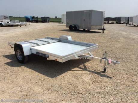 &lt;p&gt;New Aluma 7810ESA Aluminum 10&#39; utility trailer for sale in central Illinois.&lt;/p&gt;
&lt;div&gt;
&lt;div class=&quot;gmail_signature&quot; dir=&quot;ltr&quot; data-smartmail=&quot;gmail_signature&quot;&gt;
&lt;div dir=&quot;ltr&quot;&gt;
&lt;div dir=&quot;ltr&quot;&gt;
&lt;div dir=&quot;ltr&quot;&gt;
&lt;div dir=&quot;ltr&quot;&gt;
&lt;div dir=&quot;ltr&quot;&gt;
&lt;div dir=&quot;ltr&quot;&gt;
&lt;div dir=&quot;ltr&quot;&gt;
&lt;div dir=&quot;ltr&quot;&gt;
&lt;p&gt;3500# Rubber torsion axle (rated at 2990#) - No brakes - Easy lube hubs&lt;/p&gt;
&lt;p&gt;ST205/75R14 LRC radial tires&amp;nbsp;&lt;/p&gt;
&lt;p&gt;Steel wheels, 5-4.5 BHP&lt;/p&gt;
&lt;p&gt;Aluminum fenders&lt;/p&gt;
&lt;p&gt;Extruded aluminum floor&lt;/p&gt;
&lt;p&gt;7&quot; Heavy duty frame rail&lt;/p&gt;
&lt;p&gt;A-Framed aluminum tongue, 48&quot; long with 2&quot; coupler&lt;/p&gt;
&lt;p&gt;4) Tie down loops (2 per side)&lt;/p&gt;
&lt;p&gt;Swivel tongue jack, 1200# capacity&lt;/p&gt;
&lt;p&gt;LED Lighting package, safety chains&lt;/p&gt;
&lt;p&gt;Aluminum tailgate - 75.5&quot; wide x 44&quot; long&lt;/p&gt;
&lt;p&gt;Overall width = 101.5&quot;&lt;/p&gt;
&lt;p&gt;Overall length = 10&#39; - 175&quot;&amp;nbsp;&lt;/p&gt;
&lt;p&gt;5 Year Limited Factory Warranty&lt;/p&gt;
&lt;/div&gt;
&lt;/div&gt;
&lt;/div&gt;
&lt;/div&gt;
&lt;/div&gt;
&lt;/div&gt;
&lt;/div&gt;
&lt;/div&gt;
&lt;/div&gt;
&lt;/div&gt;
&lt;div&gt;
&lt;div class=&quot;gmail_signature&quot; dir=&quot;ltr&quot; data-smartmail=&quot;gmail_signature&quot;&gt;
&lt;div dir=&quot;ltr&quot;&gt;
&lt;div dir=&quot;ltr&quot;&gt;
&lt;div dir=&quot;ltr&quot;&gt;
&lt;div dir=&quot;ltr&quot;&gt;
&lt;div dir=&quot;ltr&quot;&gt;
&lt;div dir=&quot;ltr&quot;&gt;
&lt;div dir=&quot;ltr&quot;&gt;
&lt;div dir=&quot;ltr&quot;&gt;
&lt;p&gt;&amp;nbsp;&lt;/p&gt;
&lt;p&gt;**Please call or email us to verify that this trailer is still for sale**&amp;nbsp; All prices on our website are Cash Prices. Tax, Title, and Licensing fees are not included in the listing price. All out-of-state purchasers must bring cash or a cashier&#39;s check. NO OUT OF STATE CHECKS WILL BE ACCEPTED!! We do NOT accept Credit Cards for payment on trailers! *Contact us for the best Out the Door Price* We offer financing through Sheffield Financial &amp;amp; Trailer Solutions Financial with approved credit on new trailers . Ask us about E-Track installs, D-Ring installs, Ladder Rack installs. Here at Kate&#39;s Trailer Sales we try to have over 400 trailers in stock and for sale at our Arthur IL location. We are a licensed Illinois Trailer Dealer. We also have a fully stocked selection of trailer parts and offer trailer service like wheel bearing, brakes, seals, lighting, wood replacement, panel replacement, welding on steel and aluminum, B&amp;amp;W Gooseneck Hitch installs, E-track installs, D-ring installs,Curt Hitches, Adjustable Hitches, B&amp;amp;W adjustable hitches. We stock Enclosed Cargo Trailers, Horse Trailers, Livestock Trailers, ATV Trailers, UTV Trailers, Dump Trailers, Tiltbed Equipment Trailers, Implement Trailers, Car Haulers, Aluminum Trailers, Utility Trailer, Box Trailer, Used Trailer for sale, Bobcat Trailer, Car Trailer, Race Trailers, Gooseneck Trailer, Gooseneck Enclosed Trailers, Gooseneck Dump Trailer, Hydraulic Dovetail Trailers, Low-Pro Trailers, Enclosed Car Trailers, Construction Trailers, Craft Trailers, Tool Trailers, Deckover Trailers, Farm Trailers, Seed Trailers, Skid Loader Trailer, Scissor Lift Trailers, Forklift Trailers, Motorcycle Trailers, Slingshot Trailer, Aluminum Cargo Trailers, Engineered I-Beam Gooseneck Trailers, Buggy Haulers, Jeep Trailers, SXS Trailer, Pipetop Trailer, Spring Loaded Gate Trailers, Trailer to haul my Golf-Cart, Pintle Trailer, Backhoe Trailer, Landscape Trailer, Lawn Care Trailer.&amp;nbsp; We are centrally located between Chicago IL, Indianapolis IN, St Louis MO, Effingham IL, Champaign IL, Decatur IL, Springfield IL, Rockford IL,Peoria IL , Bloomington IL, Mount Vernon IL, Teutopolis IL, Decatur IL, Litchfield IL, Danville IL. We are a dealer for Aluma Aluminum Trailers, Cross Enclosed Cargo Trailers, Load Trail Trailers, Midsota Trailers, Nova Trailers by Midsota, Pace Trailers, Lamar Trailers, Rice Trailers, Sundowner Trailers, ATC Trailers, H&amp;amp;H Trailers, Horizon Trailers, Delta Livestock Trailers, Delta Horse Trailers.&lt;/p&gt;
&lt;/div&gt;
&lt;/div&gt;
&lt;/div&gt;
&lt;/div&gt;
&lt;/div&gt;
&lt;/div&gt;
&lt;/div&gt;
&lt;/div&gt;
&lt;/div&gt;
&lt;/div&gt;